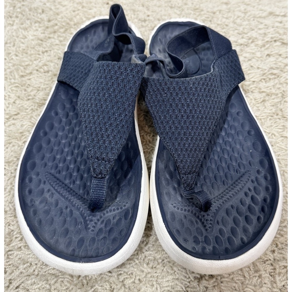 Crocs LiteRide Navy Mesh Slingback Flip Flop Sandals Size W 11 Waterproof Beach